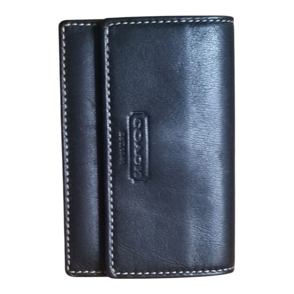 Coach Black Leather Card Case - Picture 8 of 10